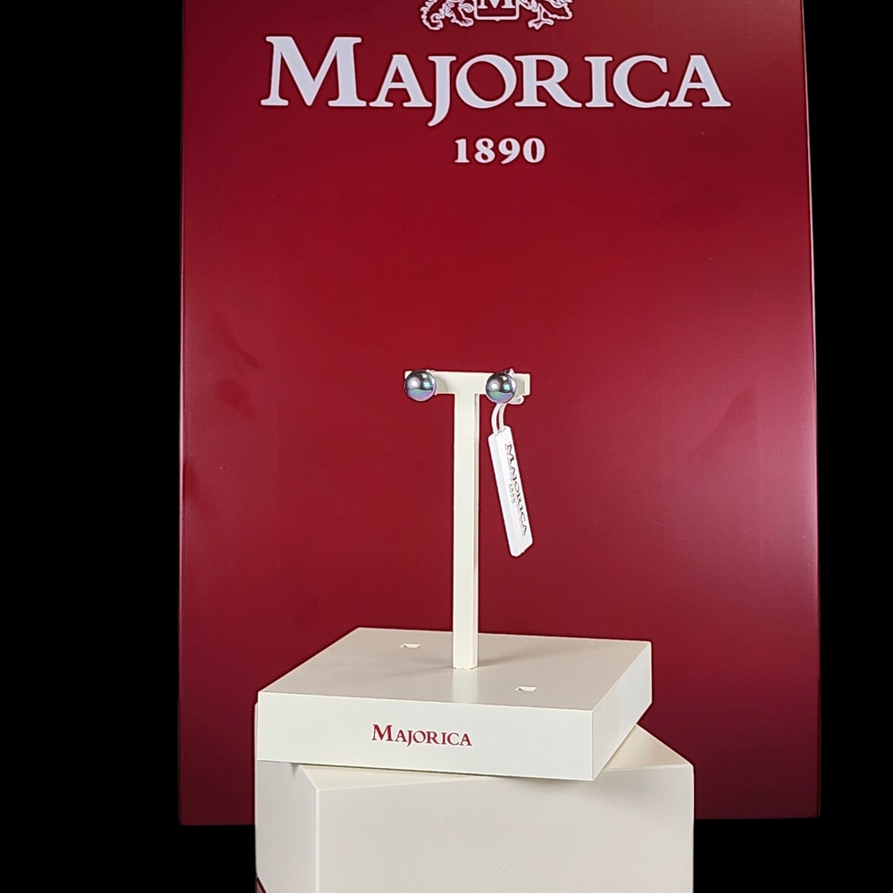 Majorica Sterling Sliver Pearl Earrings
